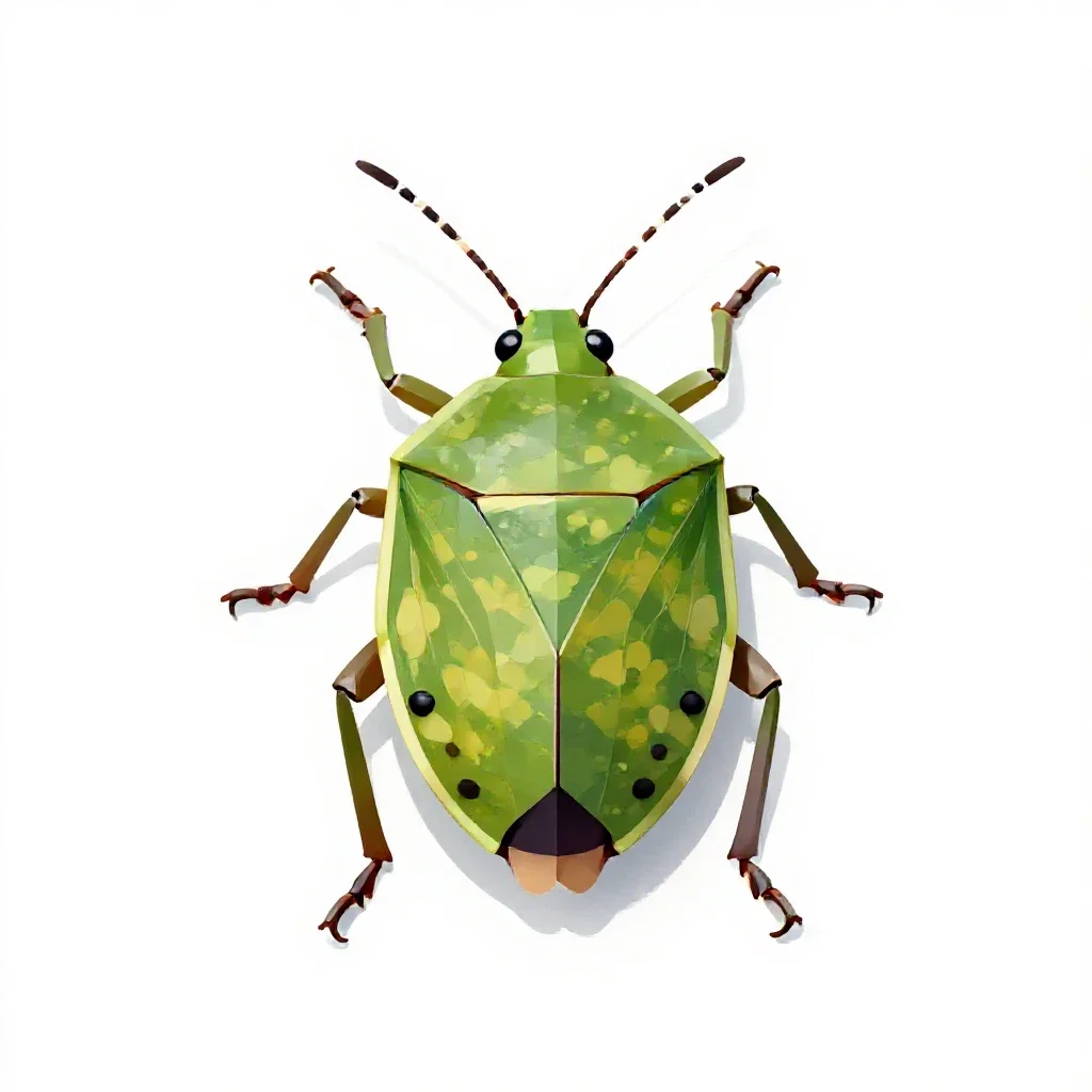 Leaf-footed bug isolated on a white background