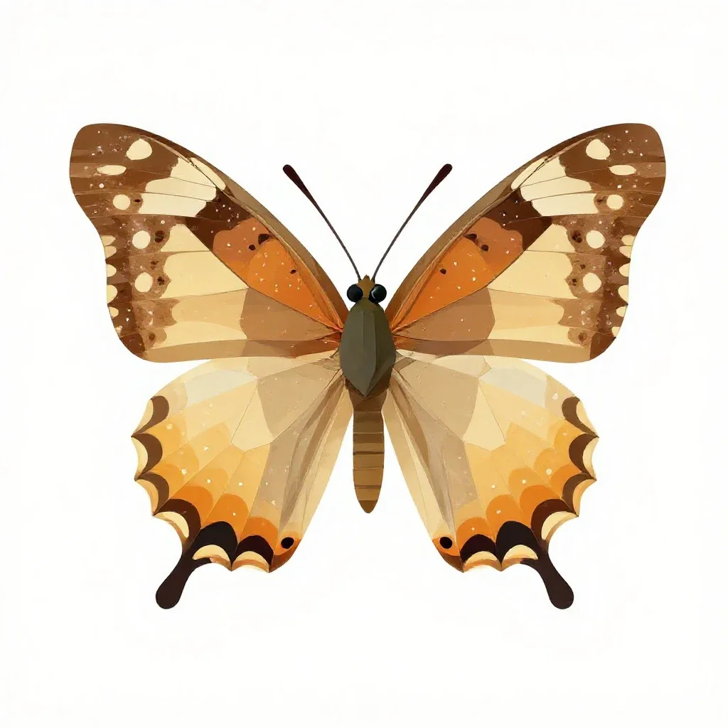 Lepidopterous insect isolated on a white background