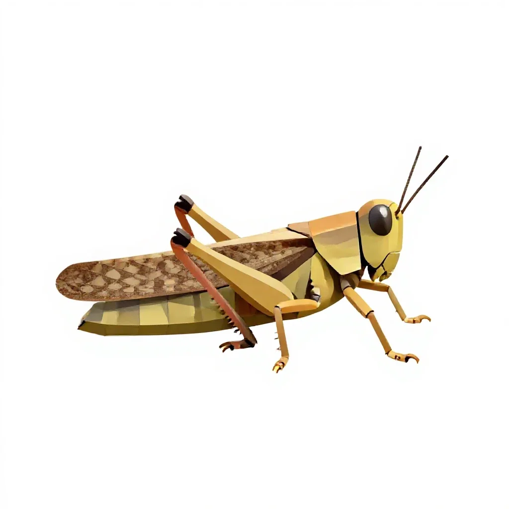 Locust isolated on a white background