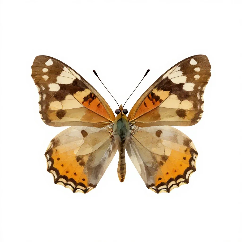 Lycaenid isolated on a white background