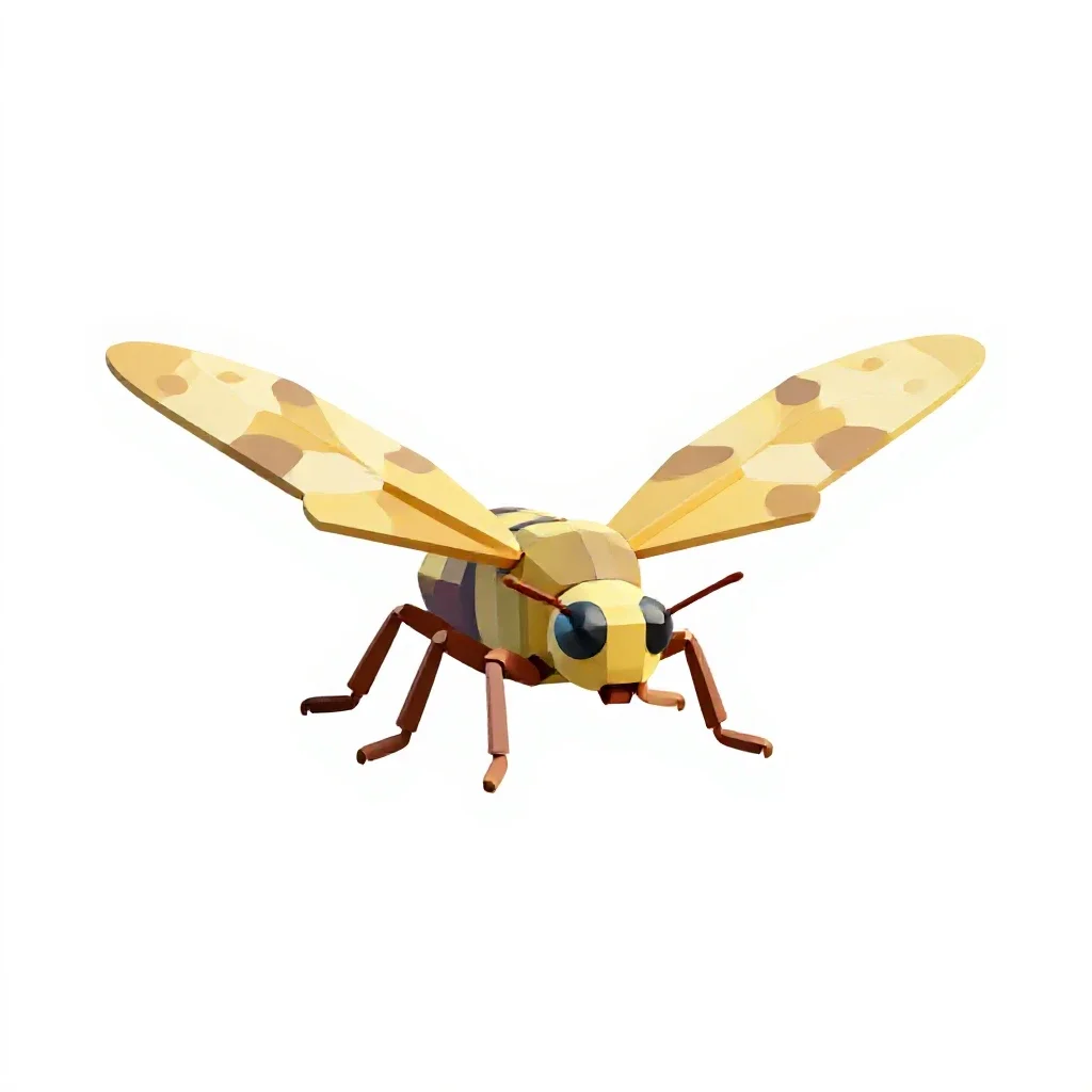 Mecopteran isolated on a white background