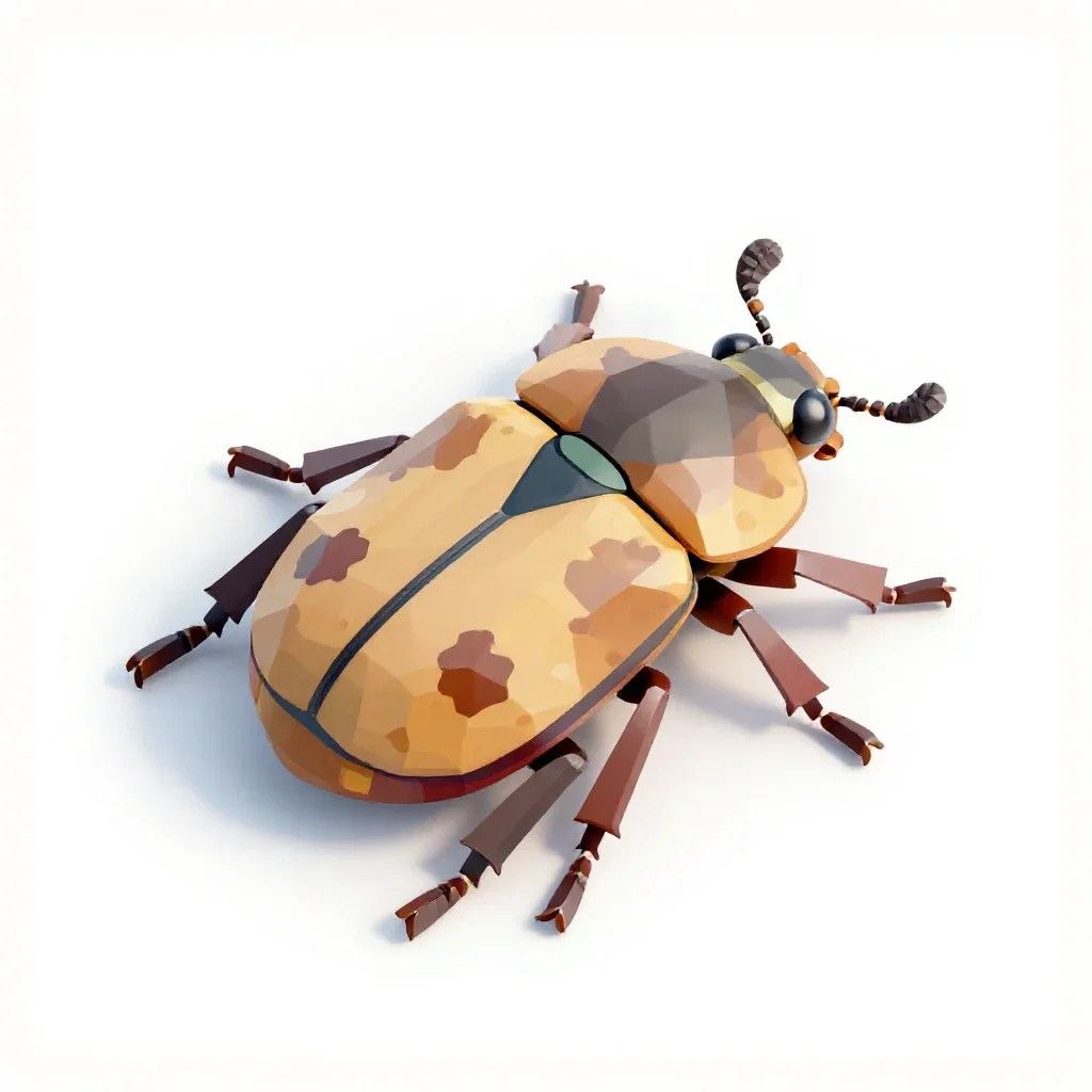 Melolonthid beetle isolated on a white background