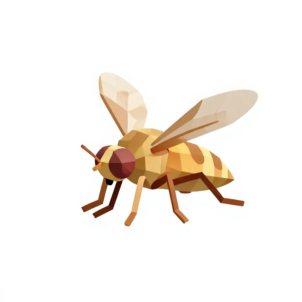 Midge isolated on a white background