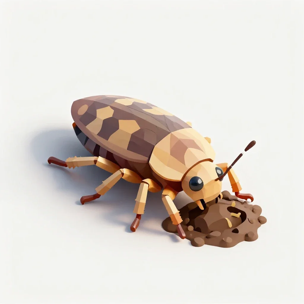 Mole cricket isolated on a white background