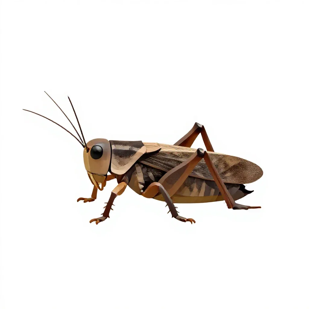 Mormon cricket isolated on a white background