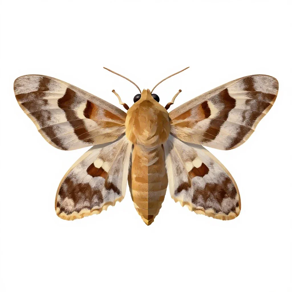 Moth miller isolated on a white background