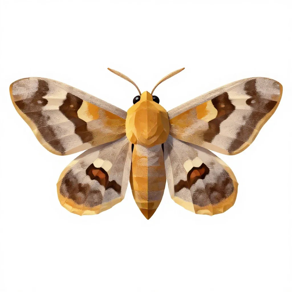 Moth isolated on a white background
