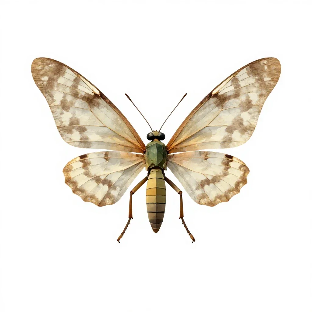 Neuropteron isolated on a white background