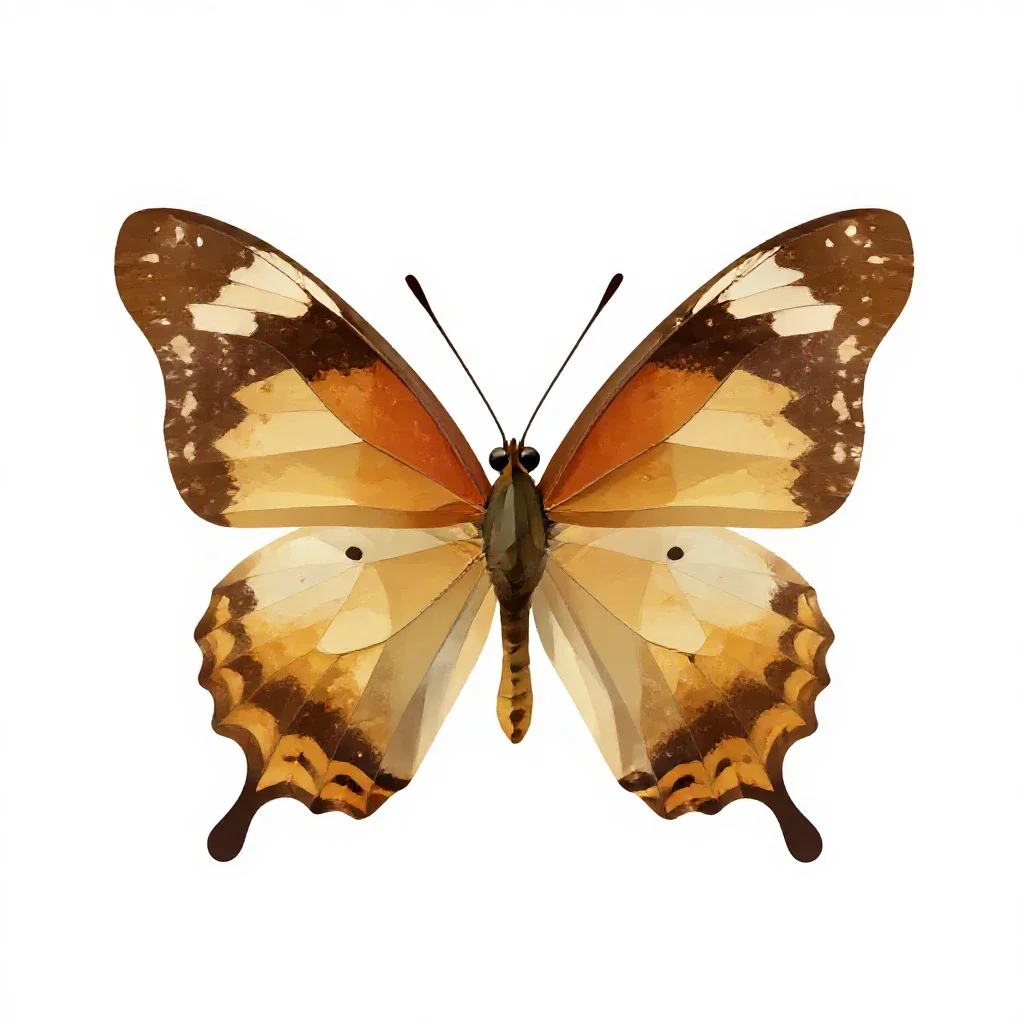 Nymphalid isolated on a white background