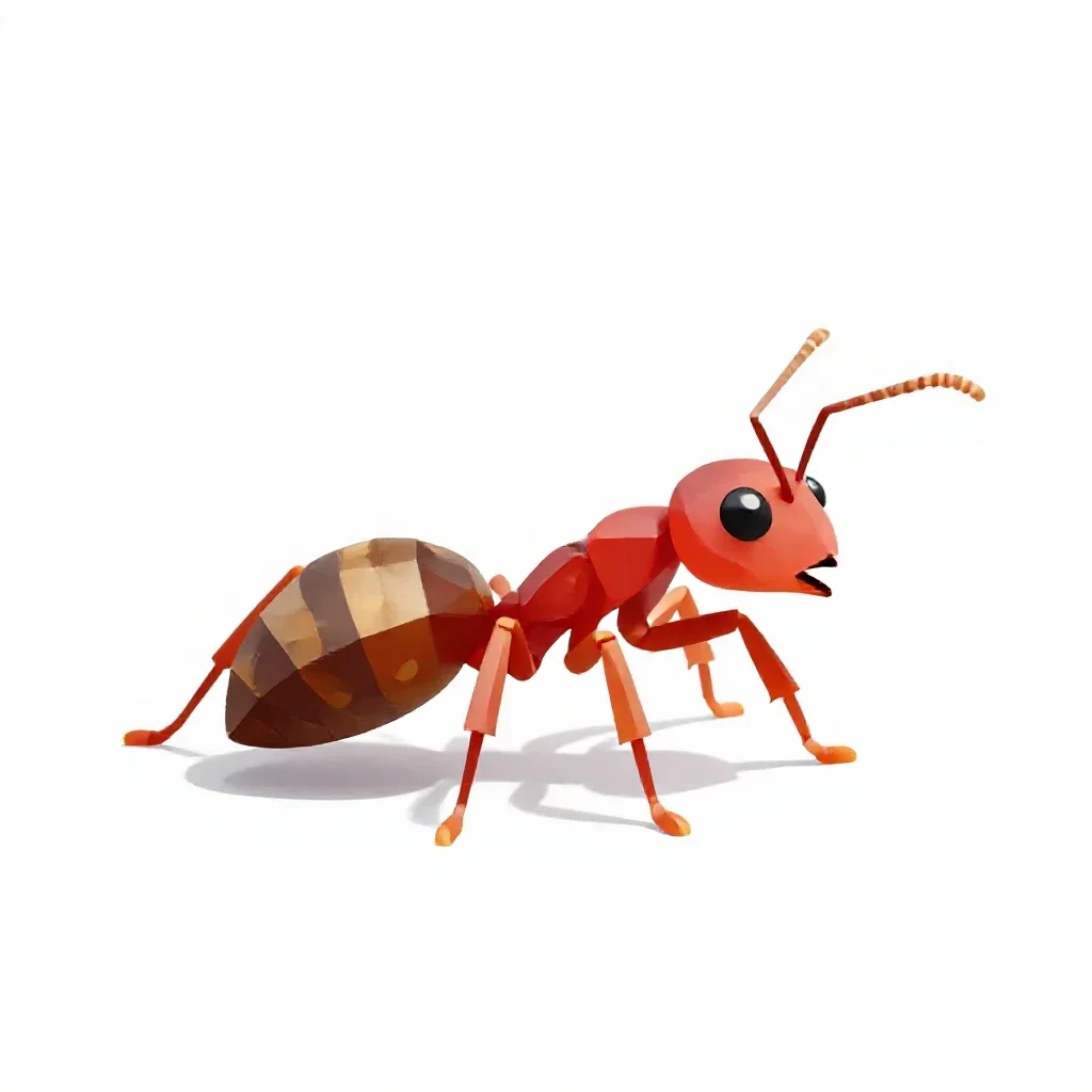 Pharaoh ant isolated on a white background