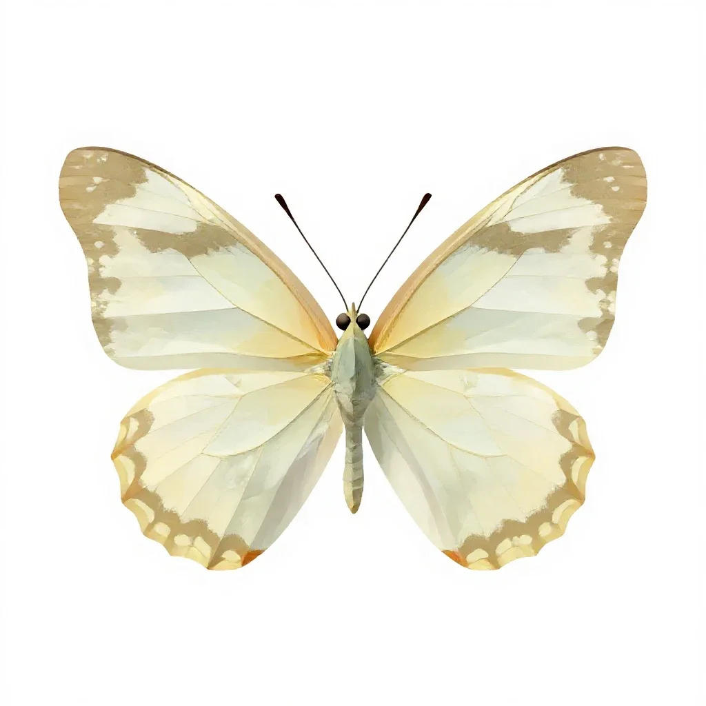 Pierid isolated on a white background