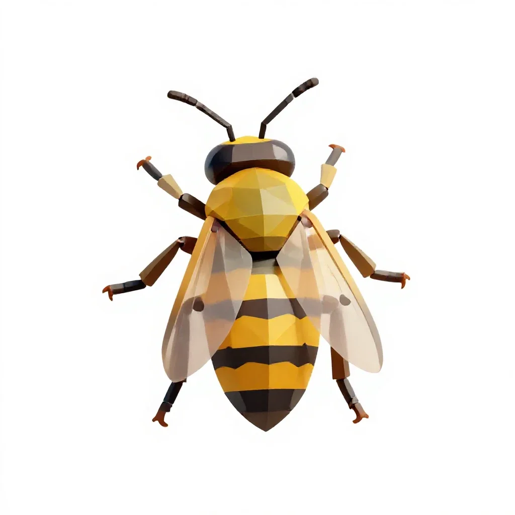 Pollinator isolated on a white background