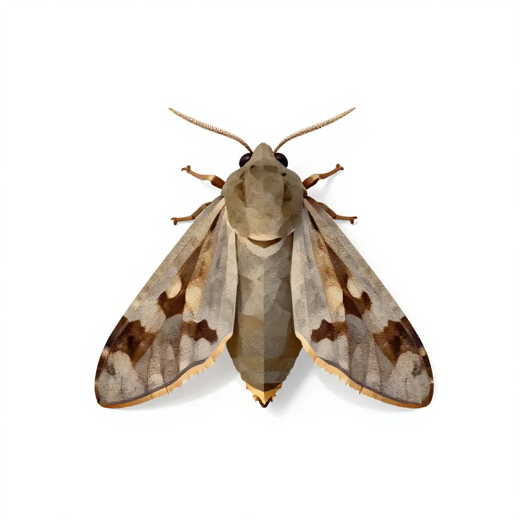 Potato moth isolated on a white background