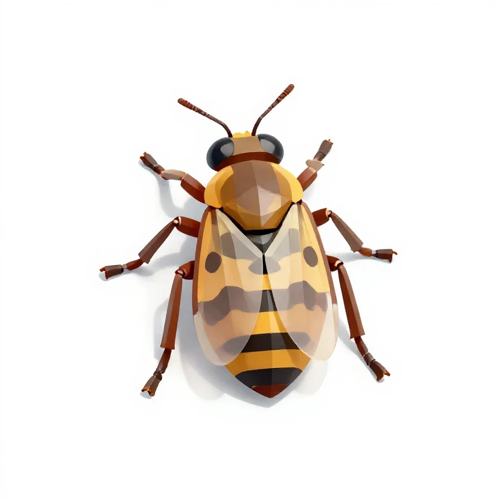 Psocopterous insect isolated on a white background