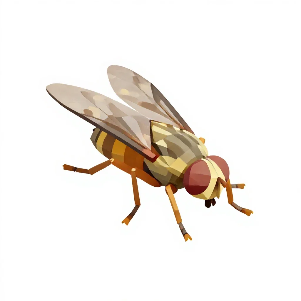 Psychodid isolated on a white background