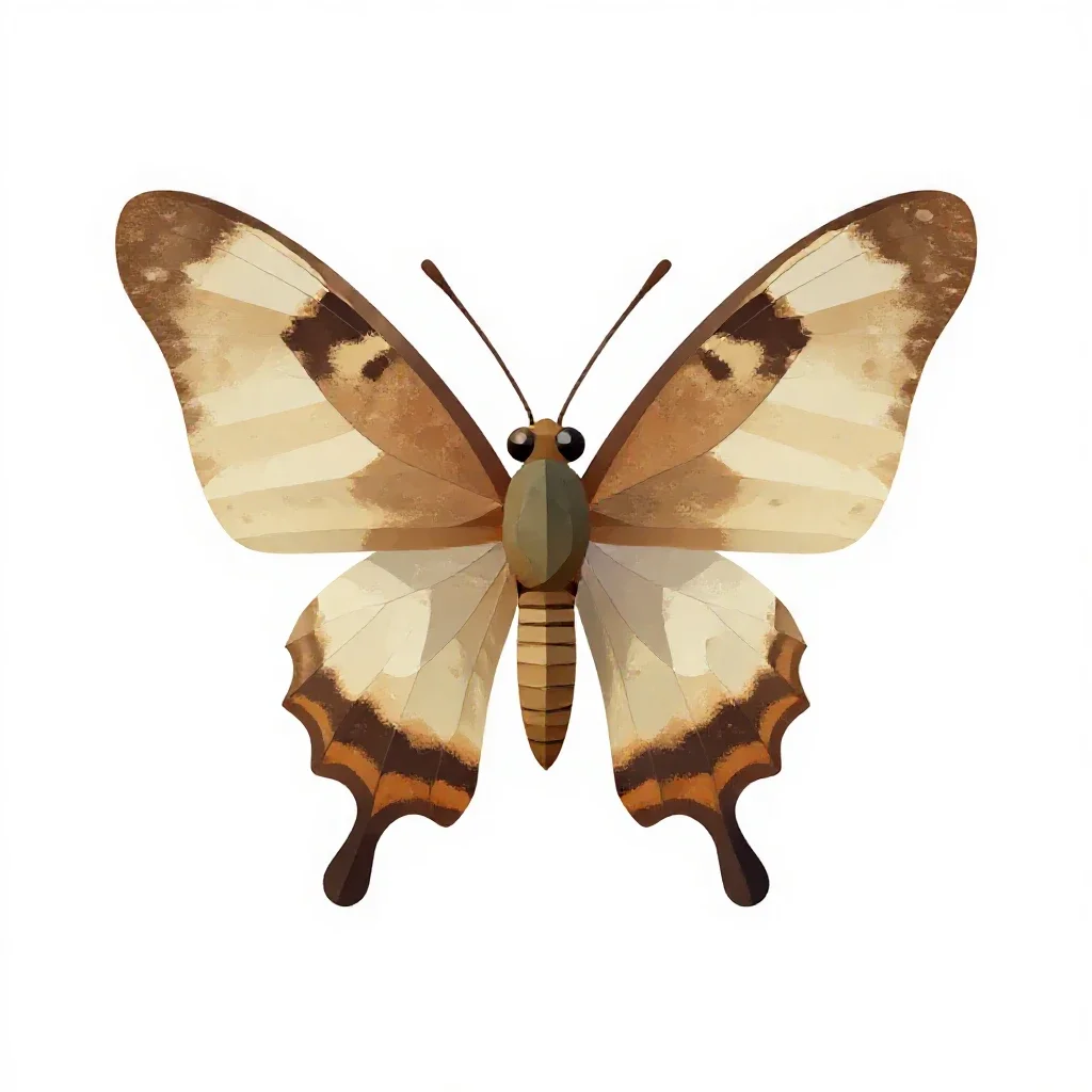 Pupa isolated on a white background