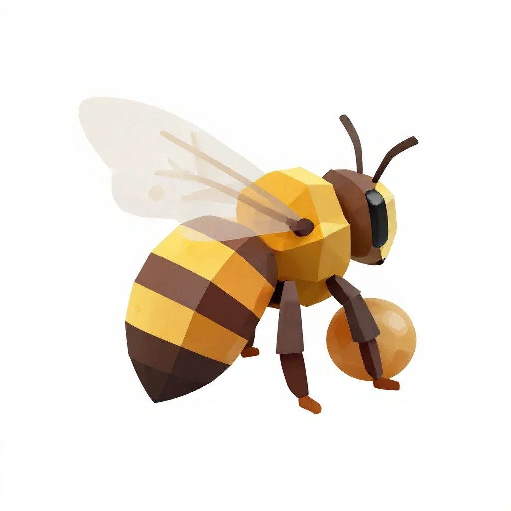 Queen bee isolated on a white background