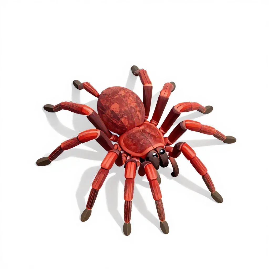Red spider isolated on a white background