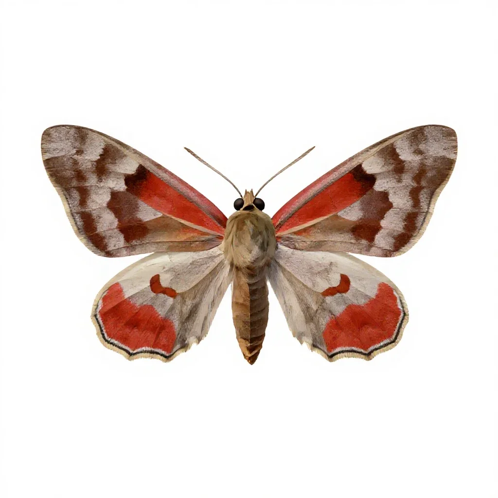 Red underwing isolated on a white background