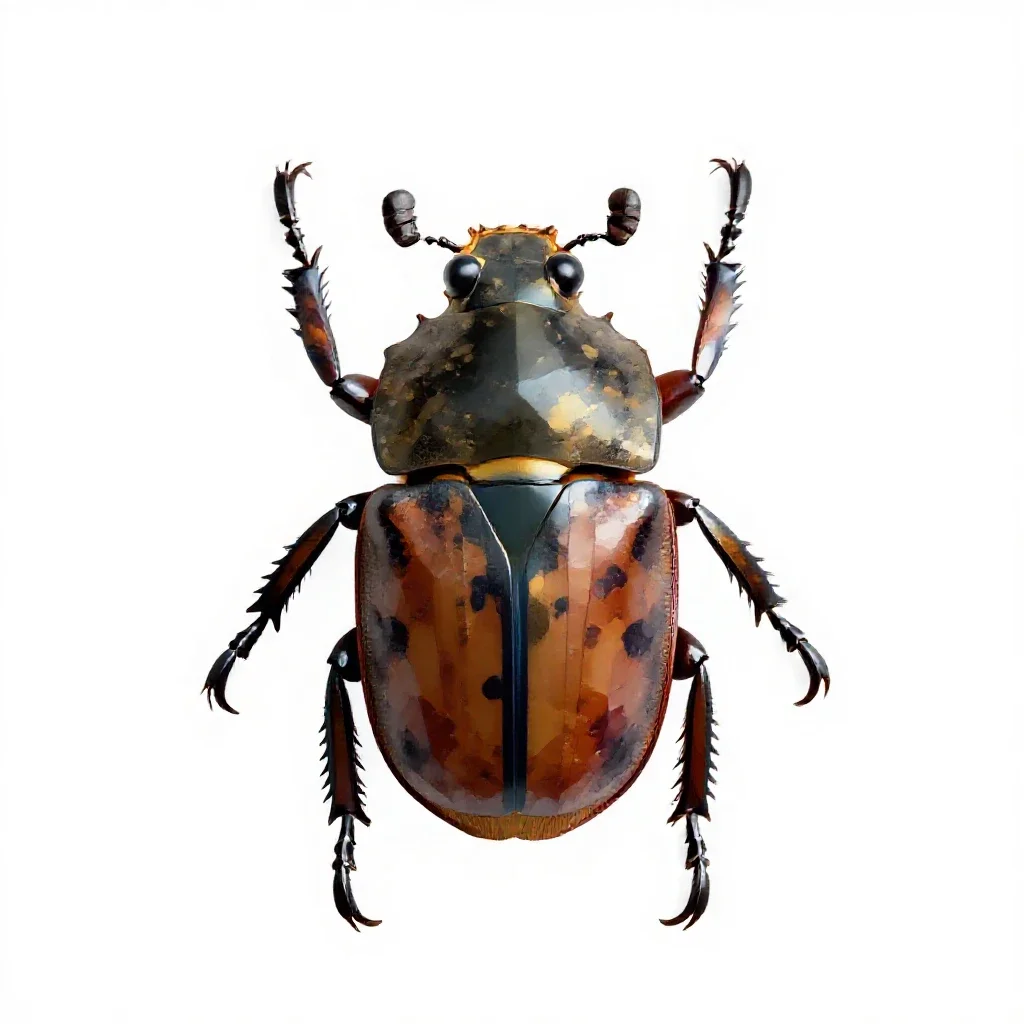 Rose chafer isolated on a white background