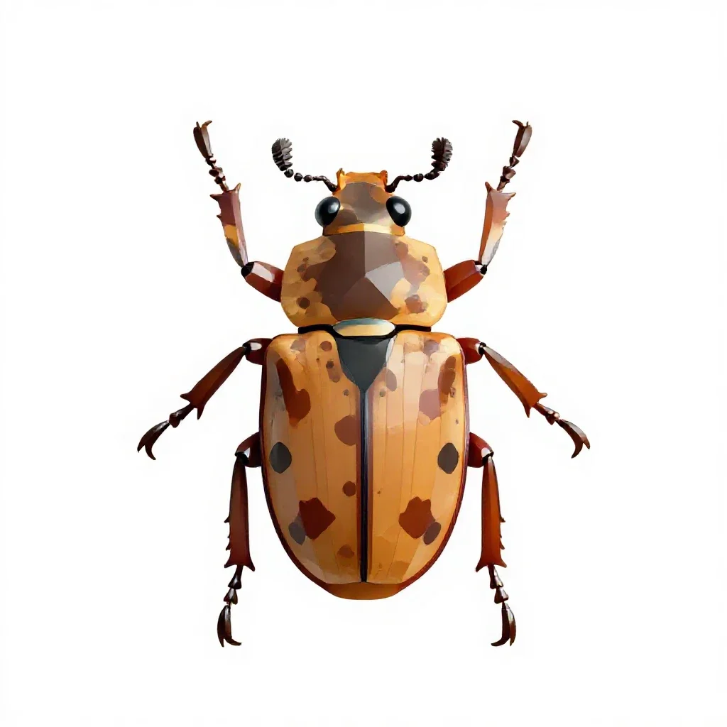 Rove beetle isolated on a white background
