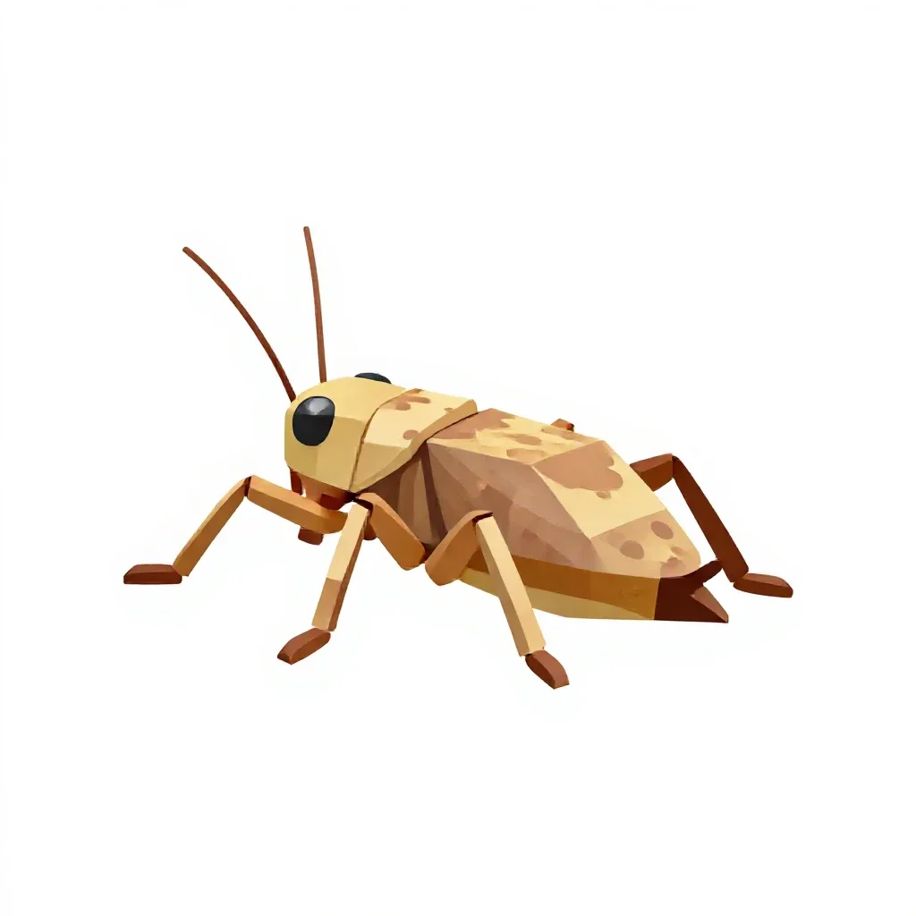 Sand cricket isolated on a white background