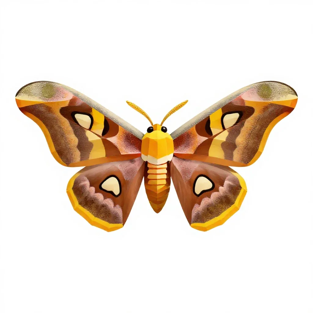 Saturniid isolated on a white background