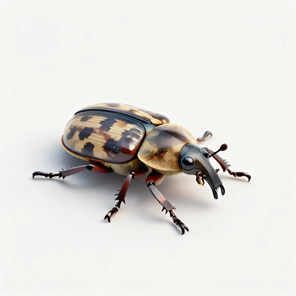 Snout beetle isolated on a white background