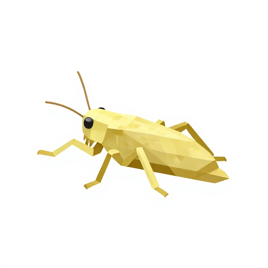 Snowy tree cricket isolated on a white background