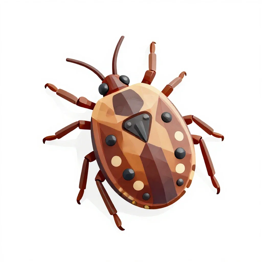 Soft tick isolated on a white background