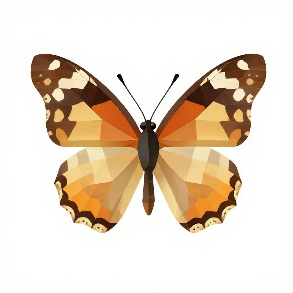 Southern cabbage butterfly isolated on a white background