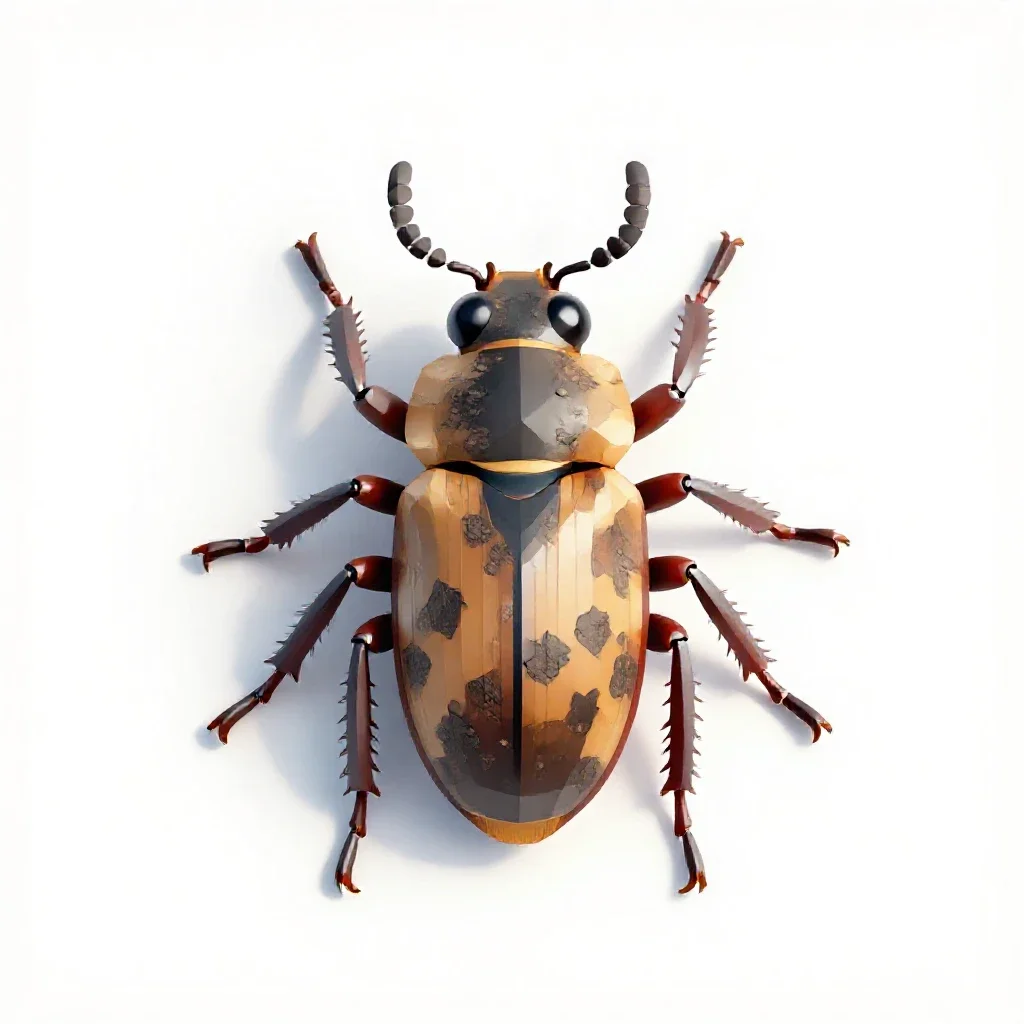 Spruce bark beetle isolated on a white background