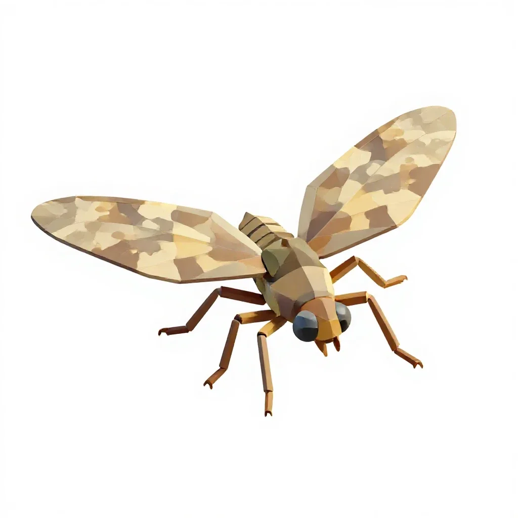 Stonefly isolated on a white background