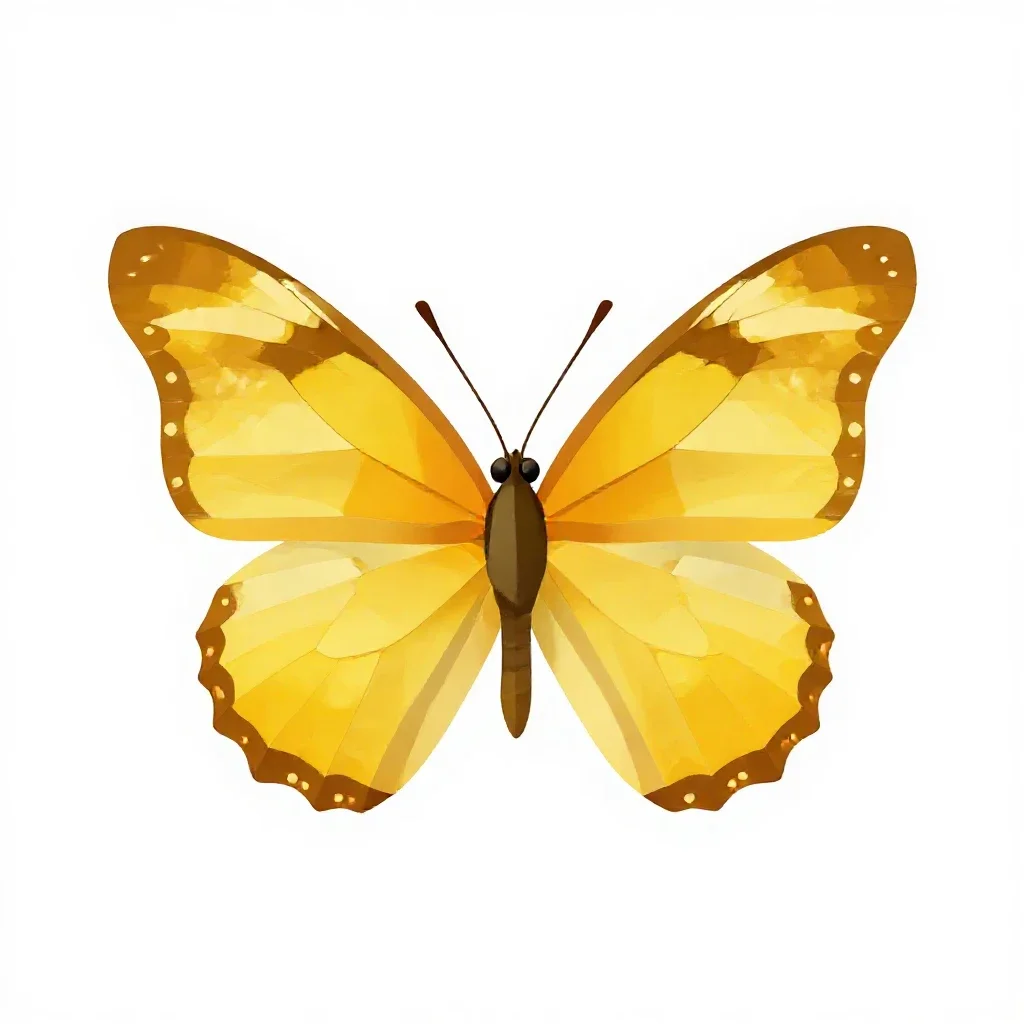 Sulphur butterfly isolated on a white background