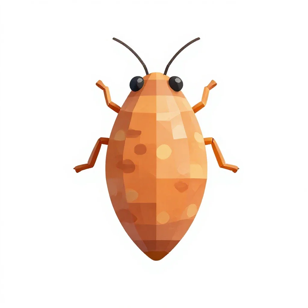 Sweet-potato whitefly isolated on a white background