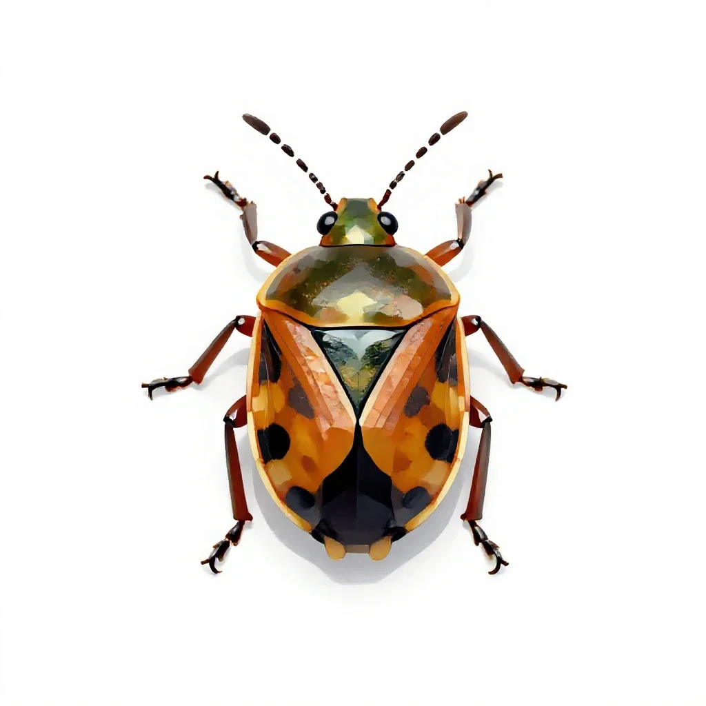 Tarnished plant bug isolated on a white background