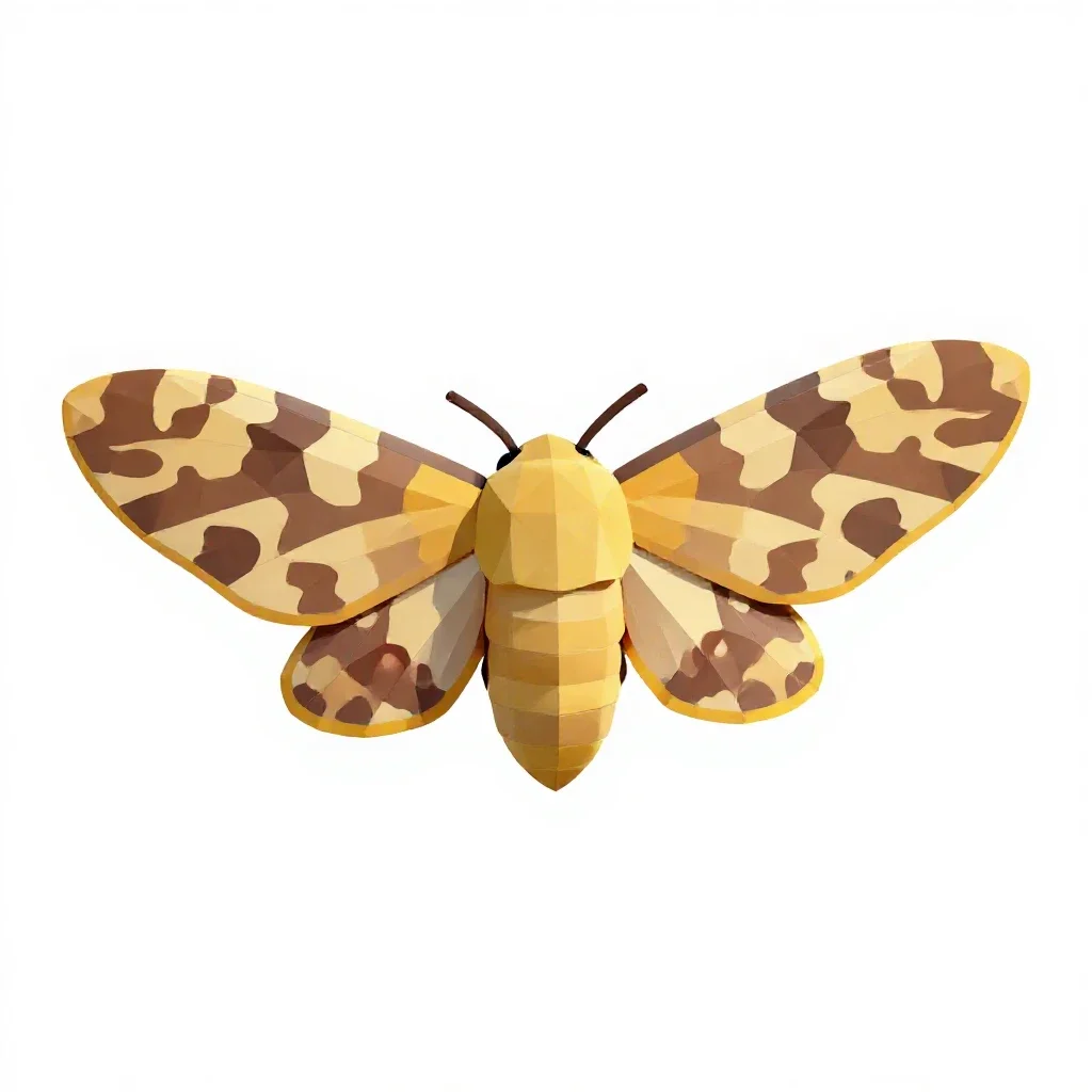 Tent-caterpillar moth isolated on a white background