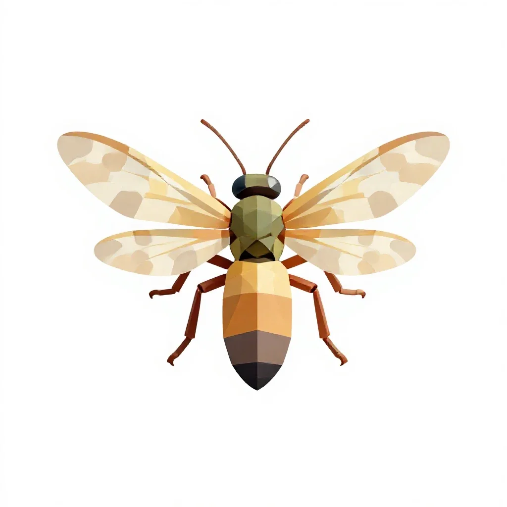 Thysanopter isolated on a white background