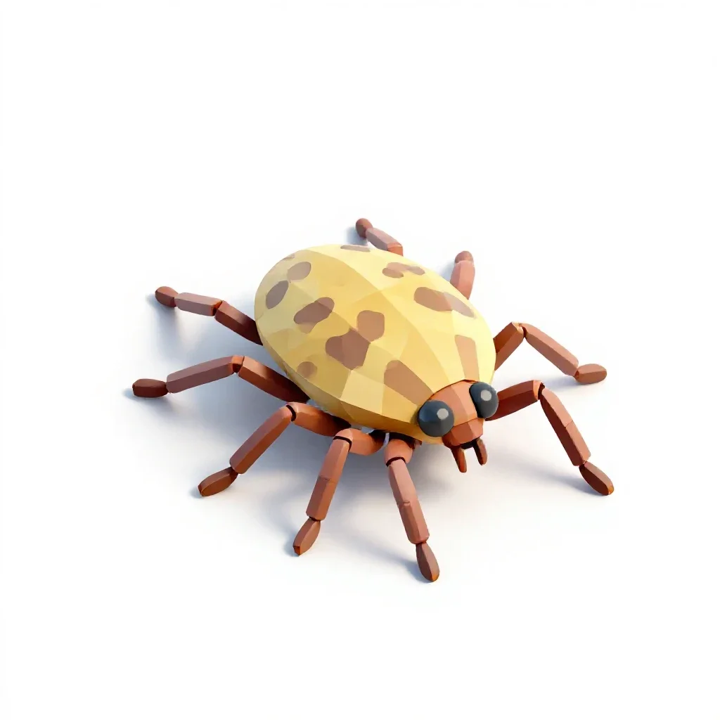 Tick isolated on a white background