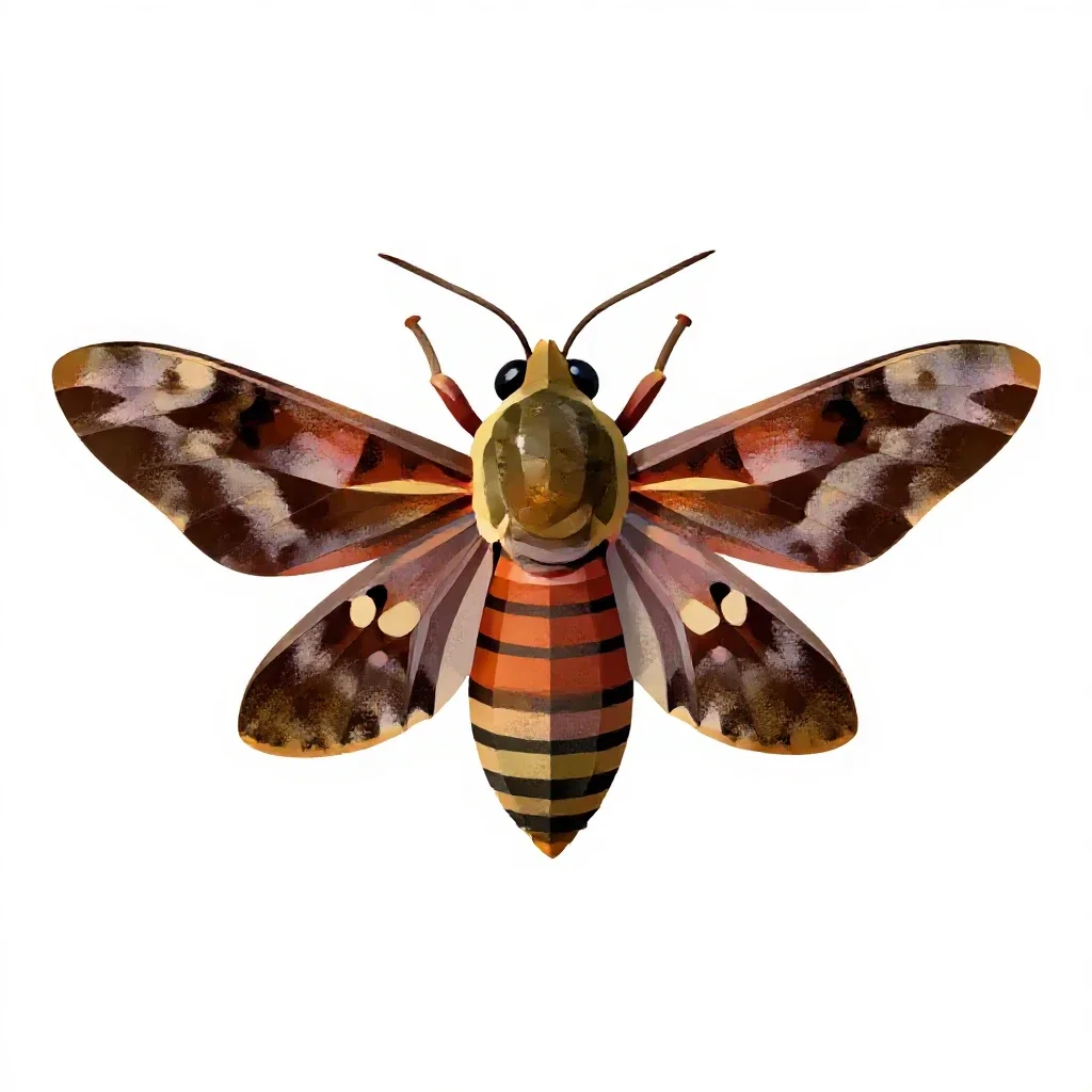 Tiger moth isolated on a white background