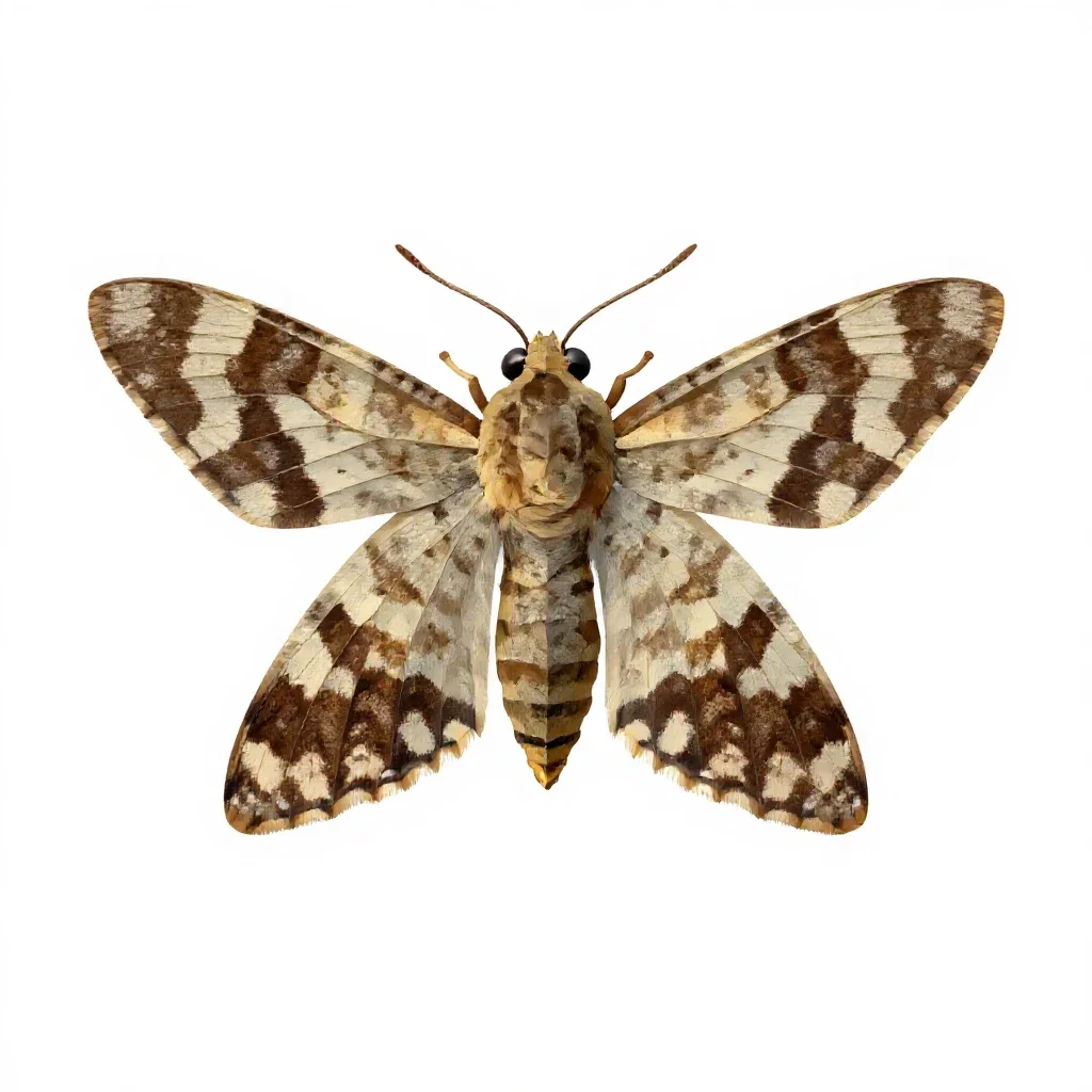 Tortricid isolated on a white background