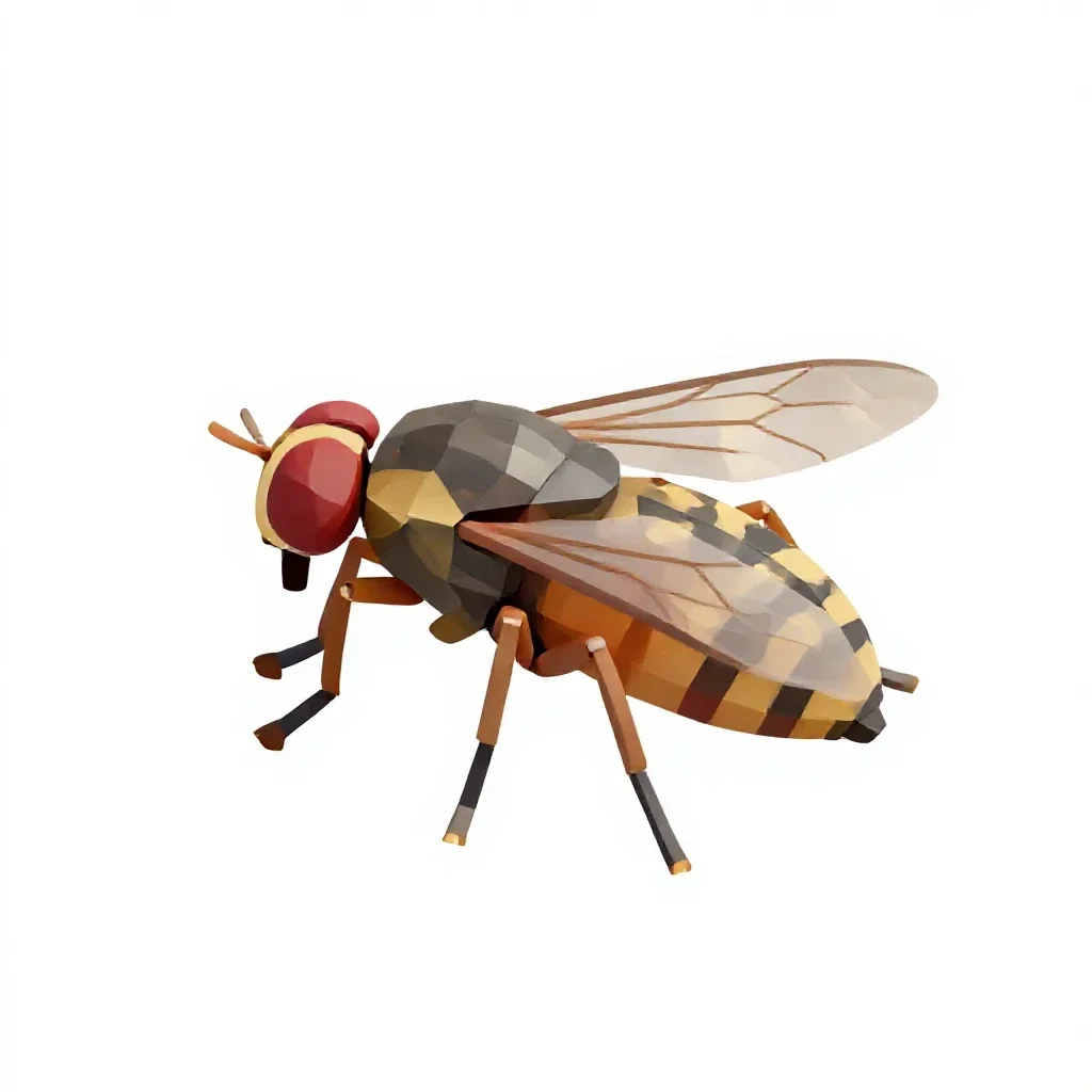 Tsetse fly isolated on a white background
