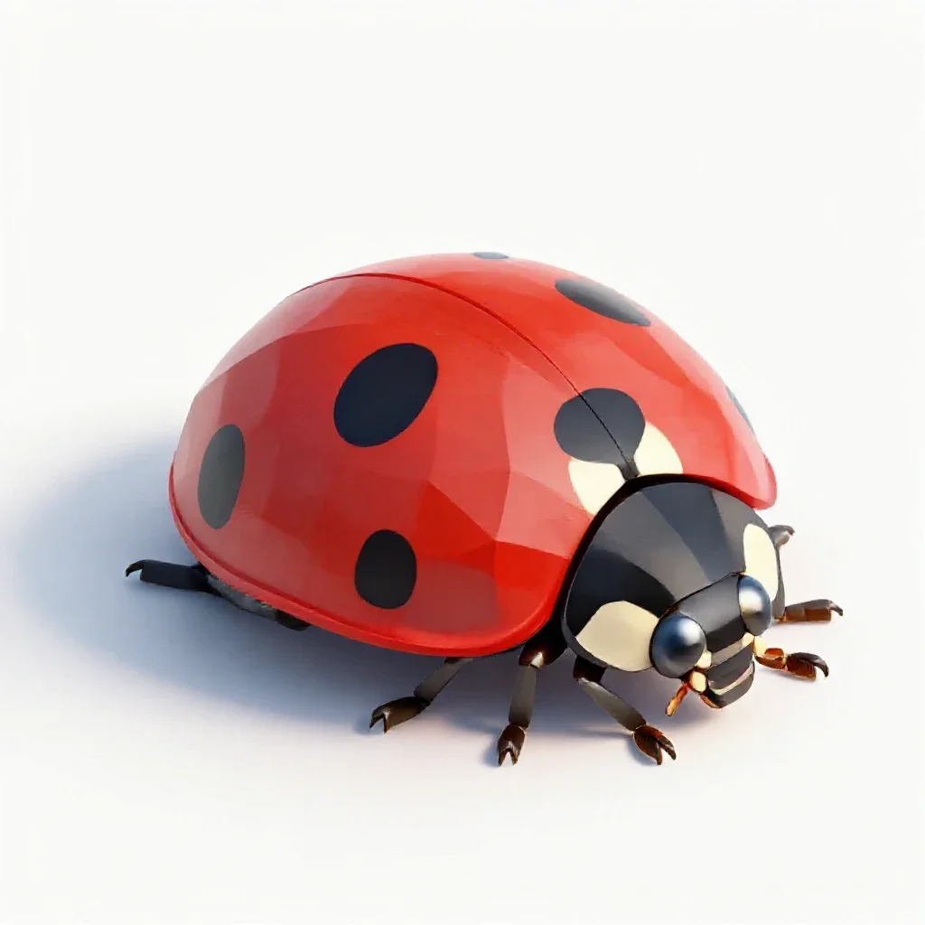 Two-spotted ladybug isolated on a white background