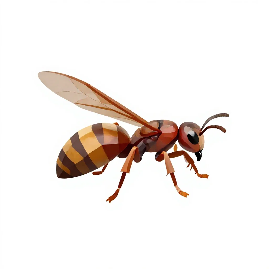 Velvet ant isolated on a white background