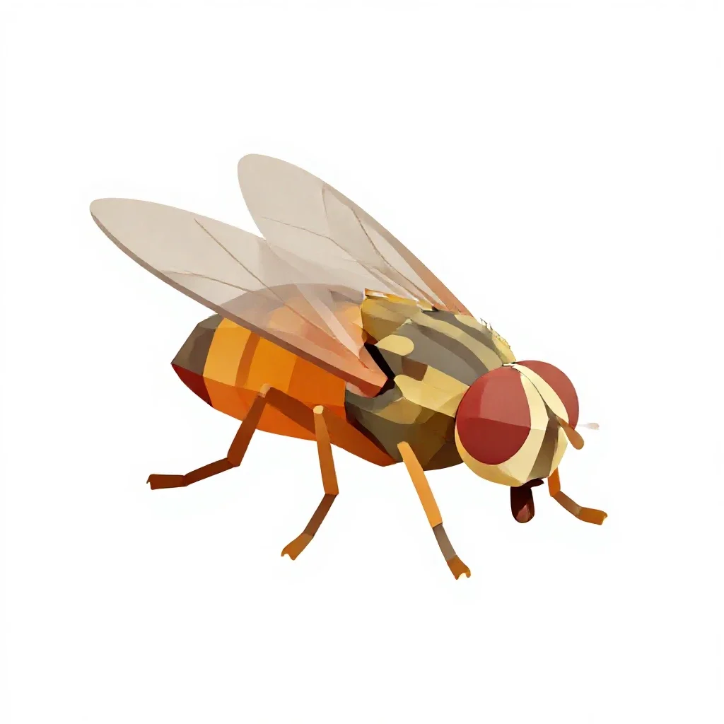 Vinegar fly isolated on a white background