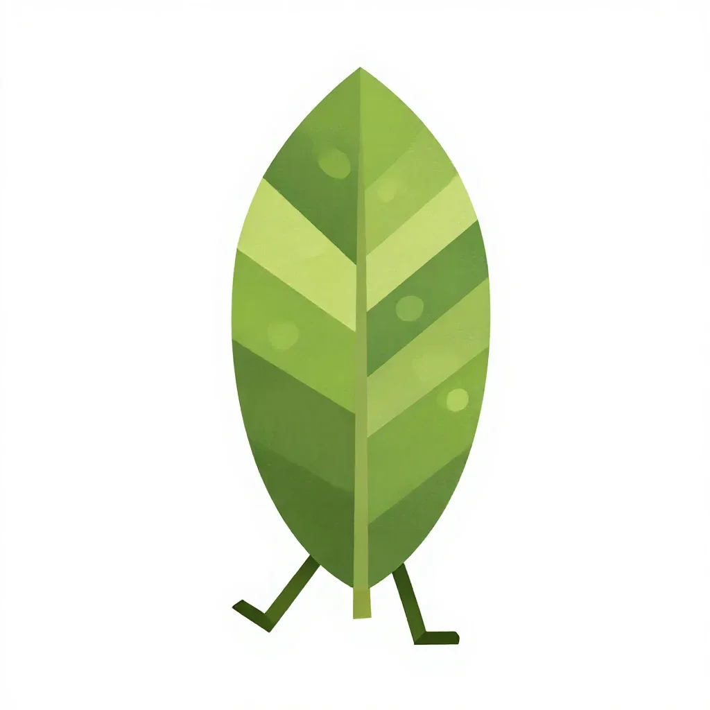 Walking leaf isolated on a white background