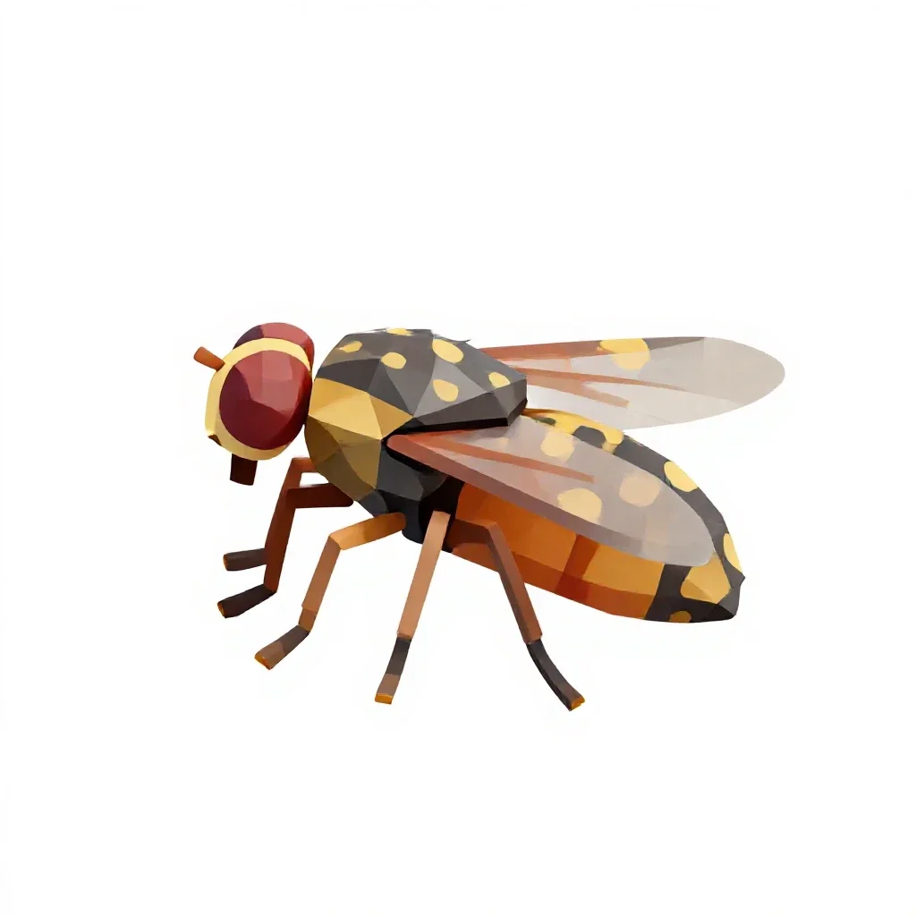 Warble fly isolated on a white background