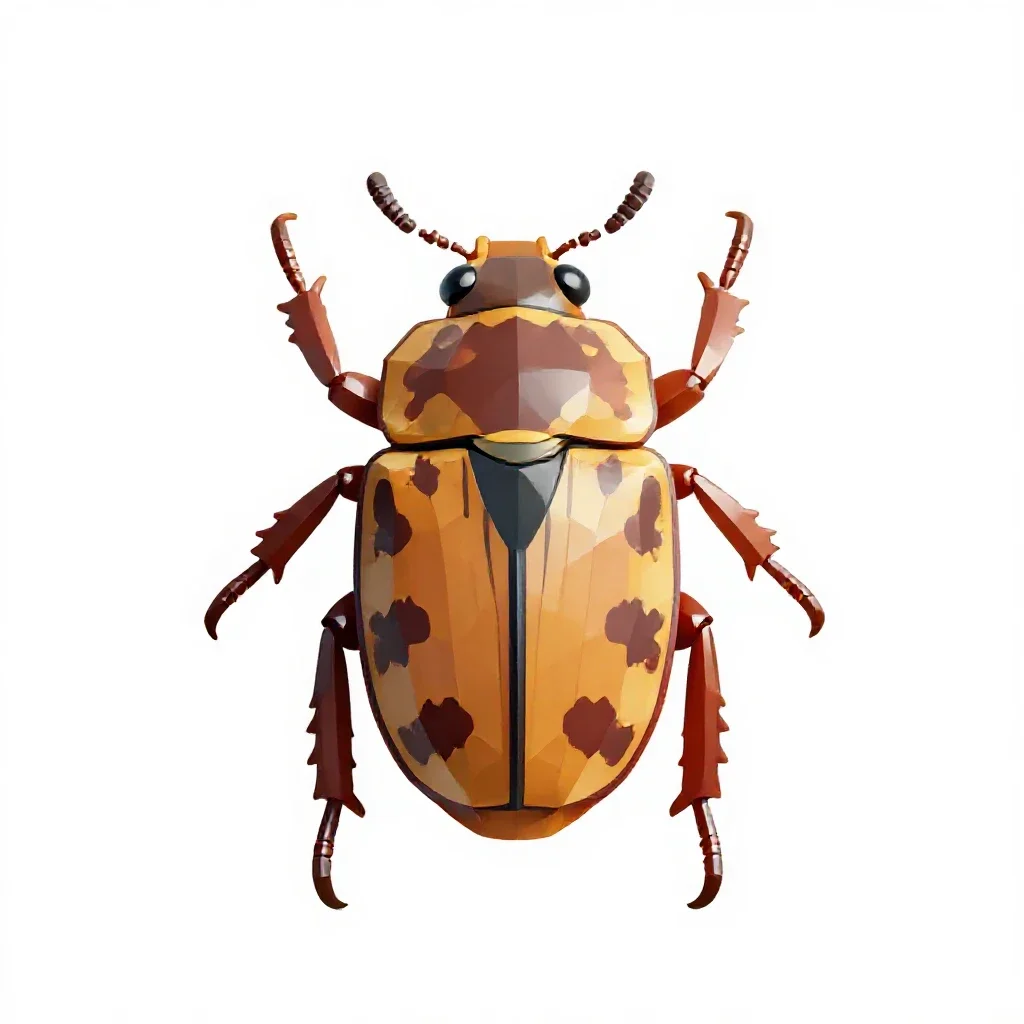 Water beetle isolated on a white background