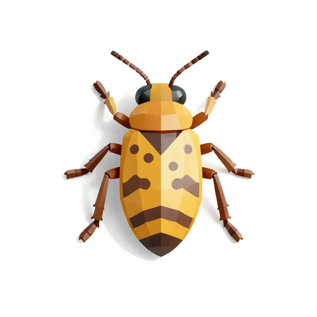 Wax insect isolated on a white background