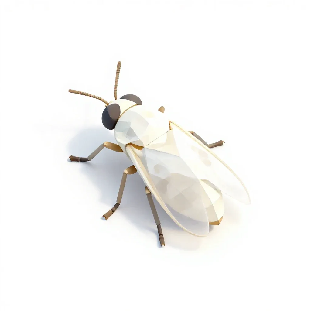 Whitefly isolated on a white background